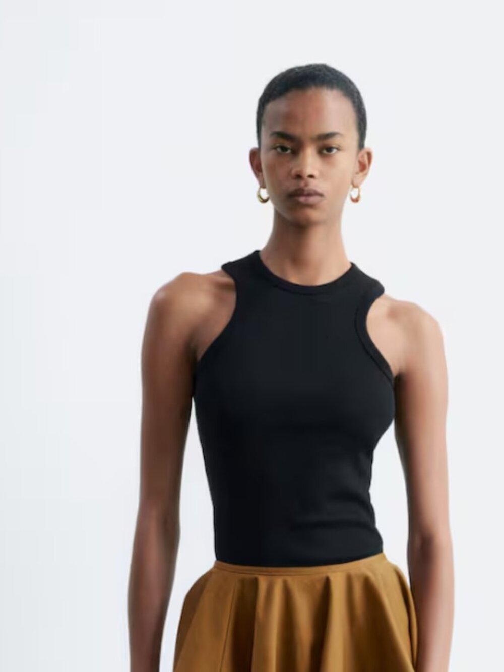 NWOT Anthropologie- & Other Stories Ribbed Racerback Tank – Black - 4- MSRP $29